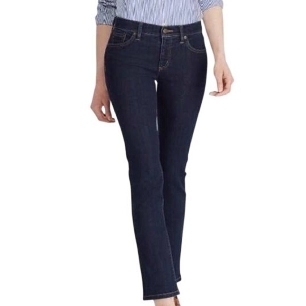 Lauren Ralph Lauren Premier Straight Denim Jean Blue Women's Size 8P Preppy
